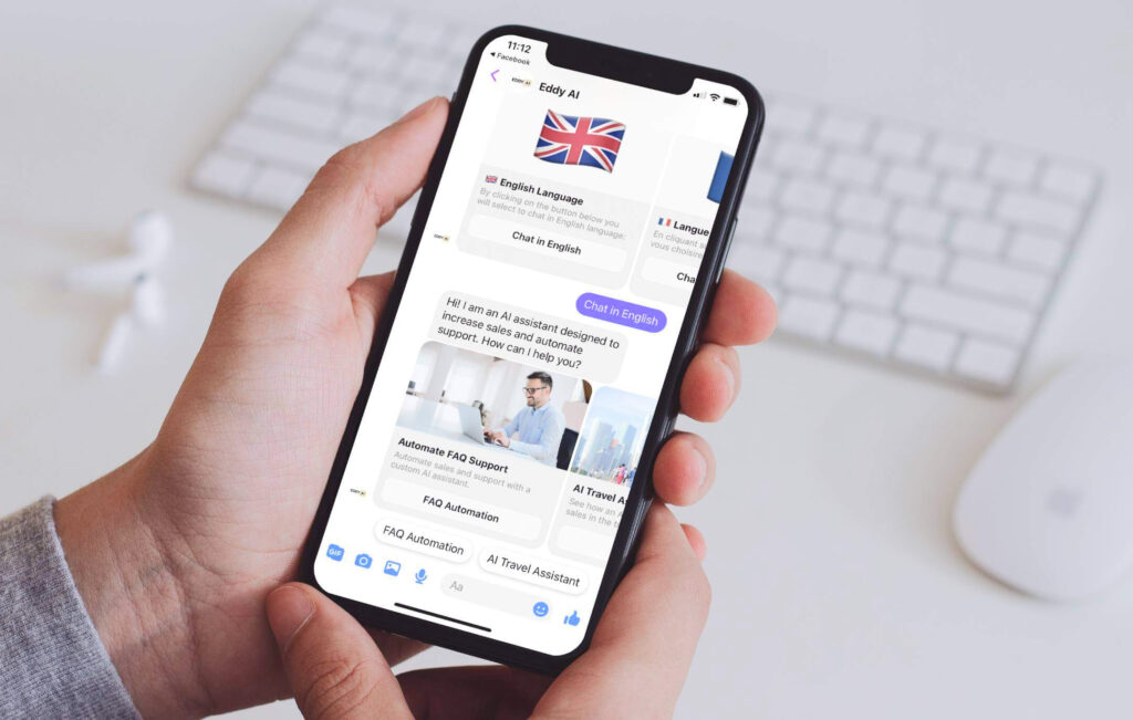 Eddy AI Assistant on messenger facebook
