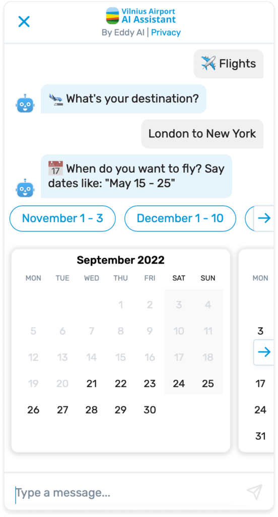 Eddy AI Travel Assistant Helps to Search for Flights